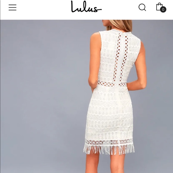 Lulus white lace dress - Picture 4 of 4